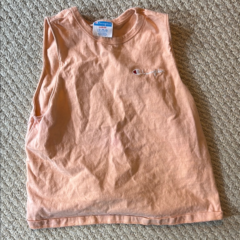 Champion Orange Peach Tank Top Sleeveless Casual